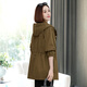 楚馨2026春秋季新款女裝女士寬松款小個(gè)子風(fēng)衣女中長(cháng)款秋天上衣外套女 咖啡 2XL