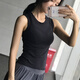 KEJIMITAO歐美運(yùn)動(dòng)背心女修身長(zhǎng)款顯瘦瑜伽服跑步罩衫夏季無袖健身上衣背心 黑色 L