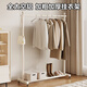 歐舍掛衣架落地臥室陽(yáng)臺簡(jiǎn)易晾衣架室內家用移動(dòng)衣帽架房間衣服置物架 【90款】太空鋁&加粗加厚