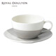 Royal Doulton英國皇家道爾頓簡(jiǎn)約北歐風(fēng)咖啡杯碟陶瓷杯碟一杯一碟 440ml拿鐵
