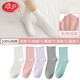 浪莎【5雙】襪子女純棉短襪夏季中筒松口襪純色全棉中老年人長(cháng)襪寬口棉襪 白1粉1紫1灰1藍1 均碼【100%棉松口女襪】