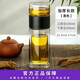 創(chuàng  )建（Crthl）旅行玻璃杯 雙層創(chuàng  )意車(chē)載便攜辦公室泡茶杯玻璃 茶水分離水杯子 黑色加長(cháng)厚底款