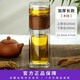 創(chuàng)建（Crthl）創(chuàng)健玻璃杯 雙層創(chuàng)意車(chē)載便攜男女士泡茶杯玻璃 茶水分離水杯子 木紋咖加長(zhǎng)厚底款