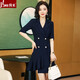 J-ME職業(yè)連衣裙職業(yè)裝女裝套裝夏季小西裝式裙子氣質(zhì)女神范高端售樓部美容院珠寶店工作服商務(wù)通勤正裝 藏青色 S
