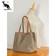 酷奇袋鼠簡(jiǎn)約文藝復古風(fēng)牛津布女包大容量輕便手提包托特包尼龍單肩包大包 卡其色小號