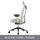 搜椅子（So Chair）人體工學(xué)電腦椅真皮辦公椅家用老板椅魚(yú)骨椅子 灰框灰網(wǎng)帶頭枕