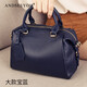 ANDSEEYOU包包女2026新款時(shí)尚百搭真皮單肩手提包款斜挎波士頓女包四季通用 寶藍色大號