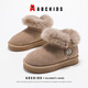 ABC KIDS女童童鞋冬季新款加絨保暖雪地靴 駝色 36碼【內長(cháng)226/腳長(cháng)221】 