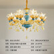安燈堡復(fù)式樓大吊燈歐式別墅客廳大氣酒店會(huì)所三層中空水晶燈飾燈具8016 18頭A款+三色變光
