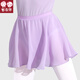智友伴兒童舞蹈裙女童半身裙跳舞短裙芭蕾舞裙半截雪紡裙子 紫 M 