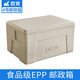 歐肯OKEN歐肯郵政箱快遞專用食品級冷鏈epp高密度擺攤商用車載保溫箱 3號箱燕麥色*1