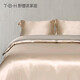 野獸派家居真絲四件套 玻尿酸真絲雙色床品四件套輕奢單雙人高端套件 1.8m6尺床單 【霧靄金/月光銀】