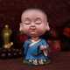 小和尚擺件禪意車(chē)載創(chuàng  )意可愛(ài)辦公室桌面裝飾品搖頭公仔生日禮物送朋友 隨緣