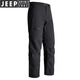 吉普（JEEP）輕奢加絨沖鋒褲時(shí)尚三防潮牌保暖休閑褲登山戶(hù)外沖鋒褲 加厚-黑色 3XL