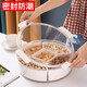 家妮兒 密封防潮帶蓋干果盤(pán) 客廳水果盤(pán)過(guò)年零食瓜子堅果糖果收納盒分格 輕奢五格密封果盤(pán)【白色】