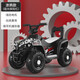 有喜娃兒童電動(dòng)摩托車(chē)充電小男女孩1歲以上可坐大人沙灘車(chē)遙控越野四輪 涂鴉白+超大電瓶+早教