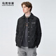 馬克華菲羽絨服男秋冬季翻領(lǐng)薄款鴨絨夾克休閑保暖上衣外套 黑色 54/XL 