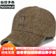 若熙予寒中老年帽子男冬天老人帽子保暖護耳帽加絨加厚棒球帽防寒爸爸帽毛呢鴨舌帽防風(fēng)老頭帽簡(jiǎn)約休閑棉帽子 棕色 56-60cm