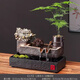 樸記流水擺件循環(huán)水假山景觀(guān)魚(yú)缸招財金蟾貔貅客廳玄關(guān)辦公室前臺喬遷 小號-上善若水-金蟾招財