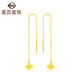 菜百首飾 黃金耳飾 足金交叉love 耳飾 時(shí)尚女款 耳線(xiàn)  計價(jià) HJ 黃金耳飾 約1.93g