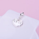 末言雨祥云鎖如意鎖寶寶新生賀禮s925銀 飾品diy配件項鏈手鏈吊墜  白銀-大號一個(gè)
