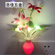 穗之語(yǔ)感應燈插電節能插座燈LED七彩變色蘑菇小夜燈插電光控感應 粉色百合花【光控款】--主圖款