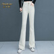 念貝妮顯瘦高腰小個(gè)子微喇牛仔褲女修身馬蹄褲2026春秋新款喇叭褲 米白九分春秋常規款 XL /29 115-125斤