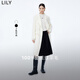 LILY冬新款女裝全綿羊毛氣質(zhì)通勤優(yōu)雅復古雙排扣毛呢外套大衣 601白色 M