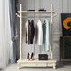 振林（ZHURLINS）臥室掛衣架落地式歐式實(shí)木衣帽架大衣架子客廳家用儲物衣服架美式 105厘米象牙白 默認描金