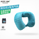 Pictet Fino百達(dá)菲諾U型枕按壓式自動充氣護(hù)頸枕便攜飛機(jī)旅行汽車午睡枕脖枕 RH80孔雀藍(lán)（絨面款）