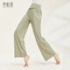索帕菲（SUPAFE）索帕菲成人舞蹈闊腿褲現代舞練功服褲子中國古典舞長(cháng)褲女跳舞衣 煙灰綠 M