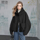 她池設計感棉衣2024冬裝新款女裝休閑連帽寬松顯瘦大口袋棉服外套