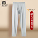 【80S超薄單褲】莫代爾男士秋褲男秋冬季薄款修身線(xiàn)褲男輕薄打底褲襯褲大碼恒溫發(fā)熱保暖褲男 發(fā)熱明筋單褲-銀灰 XL/175建議130-150斤