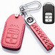 本田crv鑰匙套2021款19款女東風(fēng)21款高檔專(zhuān)用扣折疊包真皮殼 G款粉色（一鍵啟動(dòng)3個(gè)按鍵）（新款皮）