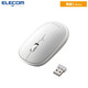 宜麗客（ELECOM）鼠標(biāo)無線鼠標(biāo)藍(lán)牙4.2鵝卵石便攜辦公兒童鼠標(biāo)臺式筆記本舒適握感 無線款 白色  電池款