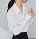 尚都比拉亂麻雪紡襯衫女春季新款休閑簡(jiǎn)約舒適氣質(zhì)上衣 云白 M