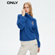 ONLY夏季設計感休閑保暖寬松高領(lǐng)針織衫女|123413003 F42 閃耀藍色BRILLIANT BLUE L 170/88A
