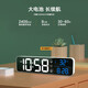 摩門(mén)（Momen）WiFi對(duì)時(shí)LED電子鐘表掛鐘辦公桌面時(shí)鐘大屏數(shù)字夜光客廳臺(tái)鐘學(xué)生鬧鐘 【充電款】白色