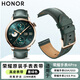 榮耀手表原裝表帶4Pro/GS Pro/GS4/GS3/GS 3i/GS 3t/magicwatch2真皮氟橡膠男士款22mm口徑適用華為GT 榮耀原裝真皮表帶【墨綠色】 22MM口徑通用