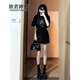 歐若婷雅2025新款連衣裙衣服女裝鹽系穿搭小個子套裝兩件套短款亮片裙子夏 套裝 XL