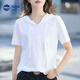 尚簡(jiǎn)紛100%純棉連帽白色短袖衛(wèi)衣女秋季薄款2025年新款寬松帶帽t桖半袖 白色空白版【純棉】 2XL 【125-135斤】