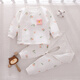小三月新生嬰兒衣服a類(lèi)純棉秋冬夾棉保暖內衣套裝3個(gè)月6寶寶薄棉外套 A082和A-K083小花 73 cm 建議14-19斤