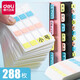 得力熒光膜指示標簽貼分類(lèi)便簽紙便利貼小條透明可寫(xiě)自粘索引書(shū)簽貼紙學(xué)生韓國可愛(ài)小清新彩色分類(lèi)帖N次貼 小號288枚 （12*28mm）