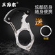 三刃木（sanrenmu）SK045不銹鋼多功能鑰匙扣男女士防身指虎戶(hù)外汽車(chē)破窗掛扣安全扣 SK045GB 黑色