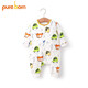 博睿恩（Pureborn）寶寶冬季夾棉保暖連體衣嬰兒可愛(ài)卡通外出爬服新生兒衣服 手繪汽車(chē) 66cm