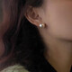 黛若dellamo強光正圓珍珠耳釘女銀小眾設(shè)計高級感耳夾fever同款耳環(huán) 10MM耳夾款一對