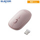 宜麗客（ELECOM）鼠標(biāo)無線鼠標(biāo)藍(lán)牙4.2鵝卵石便攜辦公兒童鼠標(biāo)臺式筆記本舒適握感 無線款  粉色  電池款