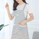 西蒂蘭碎花圍裙女日系可愛(ài)工作服男韓版棉麻布料透氣家用廚房做飯圍腰 19147 灰色