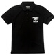 AK男裝衣多穿輕復古系列老鷹印花標短袖POLO衫男柔軟透氣干爽耐洗2116006 黑色 L