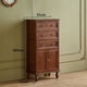 丘林瑟美式實(shí)木斗柜收納置物柜客廳輕奢立柜靠墻儲物柜胡桃色帶門(mén)五斗柜 胡桃色雙門(mén)3抽 整裝